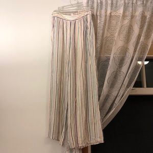 BCBG Flowy Multi Colored Striped Pants